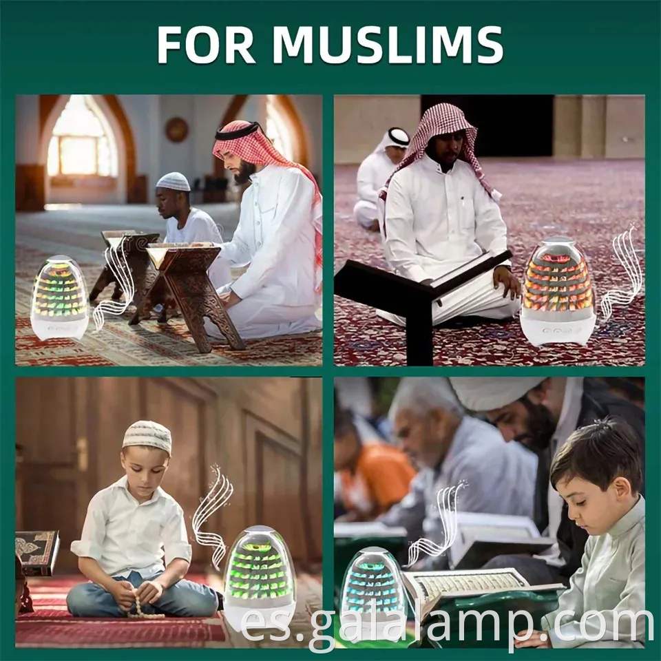 Altavoz Bluetooth amigable para los musulmanes con Corán y calmante Night Light